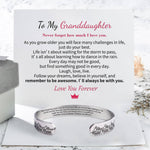 Load image into Gallery viewer, To My Granddaughter - I Will Always Be With You - Cuff Bracelet