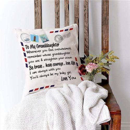 To My Granddaughter - Straighten Your Crown - Pillow Case