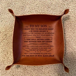 Load image into Gallery viewer, Dad To Son - Never Lose - Leather Valet Tray
