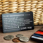 Load image into Gallery viewer, To My Granddaughter - Listen To Your Heart - Engraved Wallet Card

