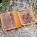 Load image into Gallery viewer, Dad To Son -You Will Never Lose- Leather Bifold Wallet
