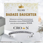 Load image into Gallery viewer, For Daughter - Whenever You Feel Overwhelmed...Crown Bracelet

