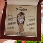 Load image into Gallery viewer, Dad To Daughter - Proud Of You- Eternal Heart Necklace
