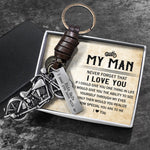 Load image into Gallery viewer, To My Man - Ride Safe, I Need You Here With Me -Motorcycle Keychain
