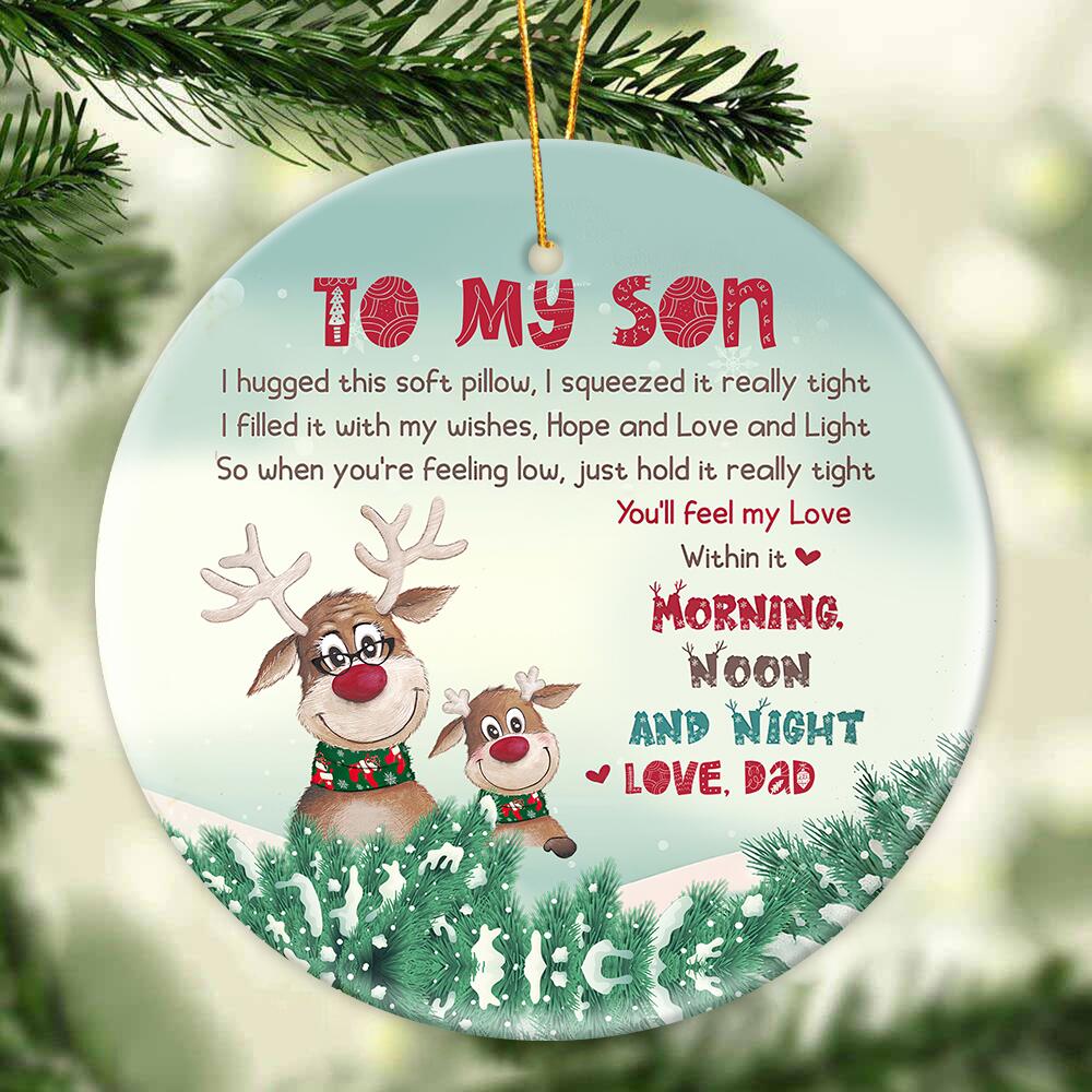 Gift For Grandson/Son - You'll Feel My Love - Ceramic Ornament