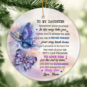 Gift For Granddaughter/Daughter - Enjoy The Ride - Ceramic Ornament