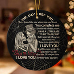 Load image into Gallery viewer, Gift For Couple - Skeleton Skull Couple The Day I Met You - Ornament
