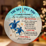 Load image into Gallery viewer, Gift For Couple - Turtle Couple The Day I Met You - Ornament
