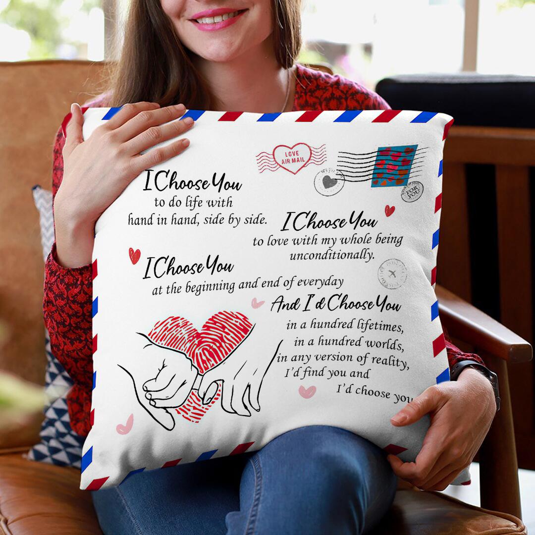 Gift For Couple - Love Letter I Choose You - Pillow