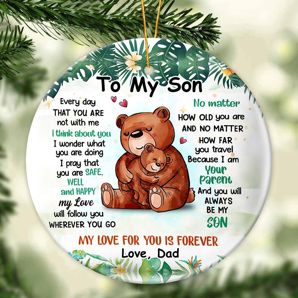 Gift For Grandson/Son - My Love For You - Ceramic Ornament