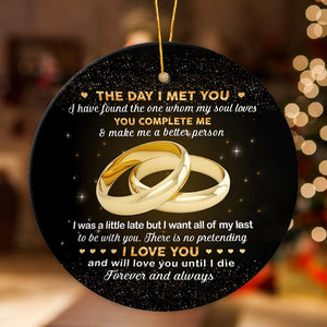 Gift For Couple - Rings Couple The Day I Met You - Ornament