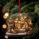 Load image into Gallery viewer, Christmas Bookstore Ornament Book Lover Christmas Ornament
