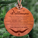 Load image into Gallery viewer, To My Granddaughter - You Will Never Lose - Leather Ornament
