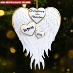 Load image into Gallery viewer, Personalized Handwritten Christmas In Heaven Memorial Ornament
