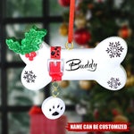 Load image into Gallery viewer, Christmas Bone Dog Tag Personalized Handwritten Resin Ornament
