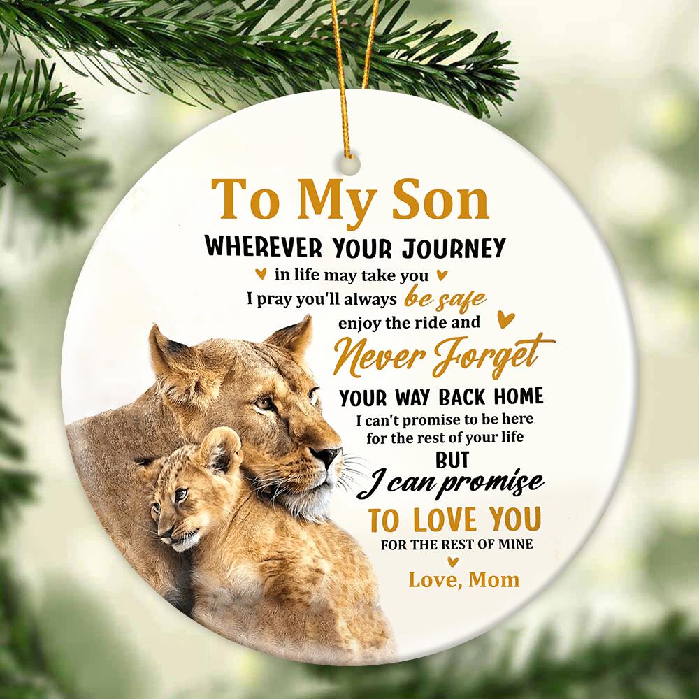 Gift For Grandson/Son - Enjoy The Ride - Ceramic Ornament