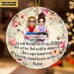 Load image into Gallery viewer, Gift For BFF - Sisters Forever - Ceramic Ornament
