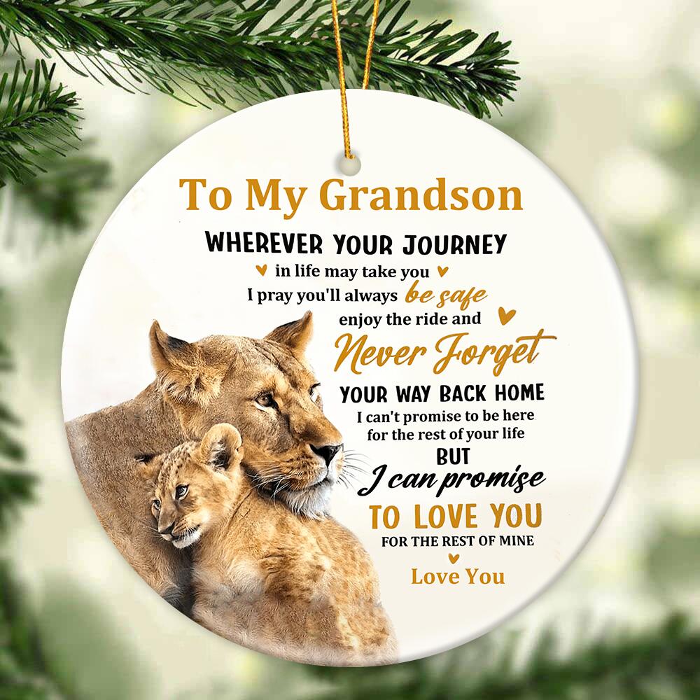 Gift For Grandson/Son - Enjoy The Ride - Ceramic Ornament
