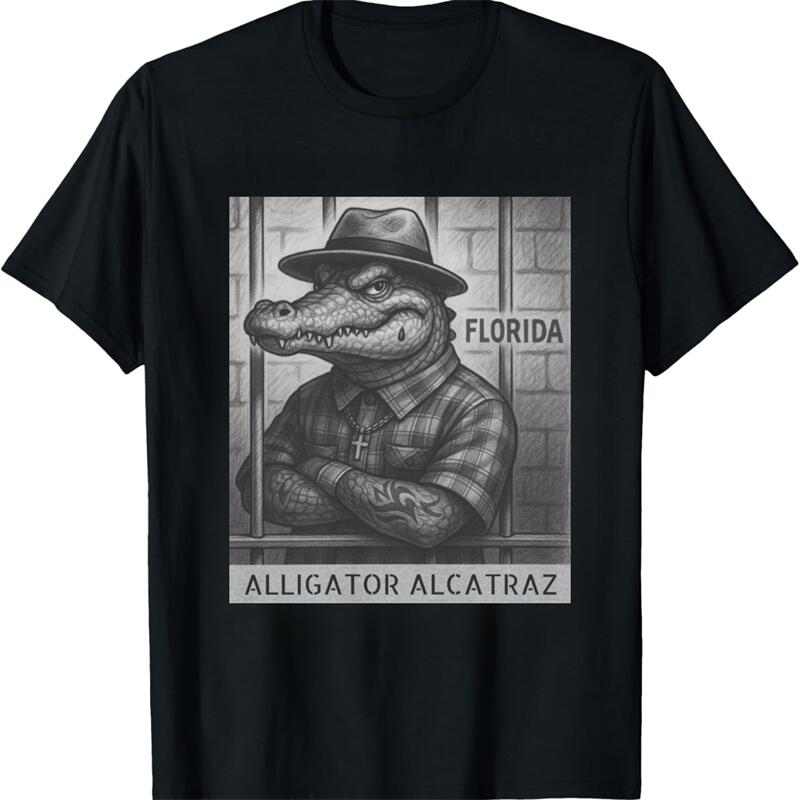 Alligator Alcatraz" Graphic Tee - Florida Wildlife Parody Shirt
