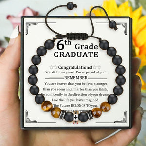 Men’s Cross Bead Bracelet – 5th Grade to College Gift with Card