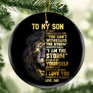 Gift For Grandson/Son - I am The Storm - Ceramic Ornament