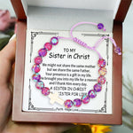 Load image into Gallery viewer, To My Sister in Christ - Adjustable Cross Beads Bracelet
