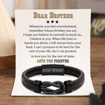 Load image into Gallery viewer, To My Brother - Love You For The Rest Of Mine - Men Infinity Braided Leather Bracelet
