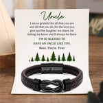 Load image into Gallery viewer, To My Uncle - I&#39;m So Blessed To Have An Uncle Like You - Men Braided Leather Bracelet
