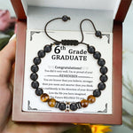 Load image into Gallery viewer, Men’s Cross Bead Bracelet – 5th Grade to College Gift with Card
