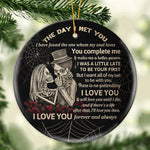 Load image into Gallery viewer, Gift For Couple - Skeleton Skull Couple The Day I Met You - Ornament
