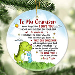 Load image into Gallery viewer, Gift For Grandson/Son - Believe in Yourself - Ceramic Ornament
