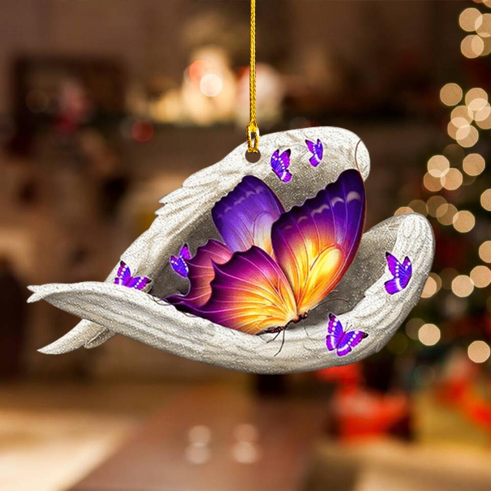 Memorial Ornament - Cute Sleeping Angel-Wing Butterfly Hanging Ornament