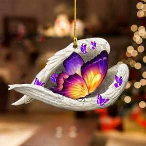 Memorial Ornament - Cute Sleeping Angel-Wing Butterfly Hanging Ornament