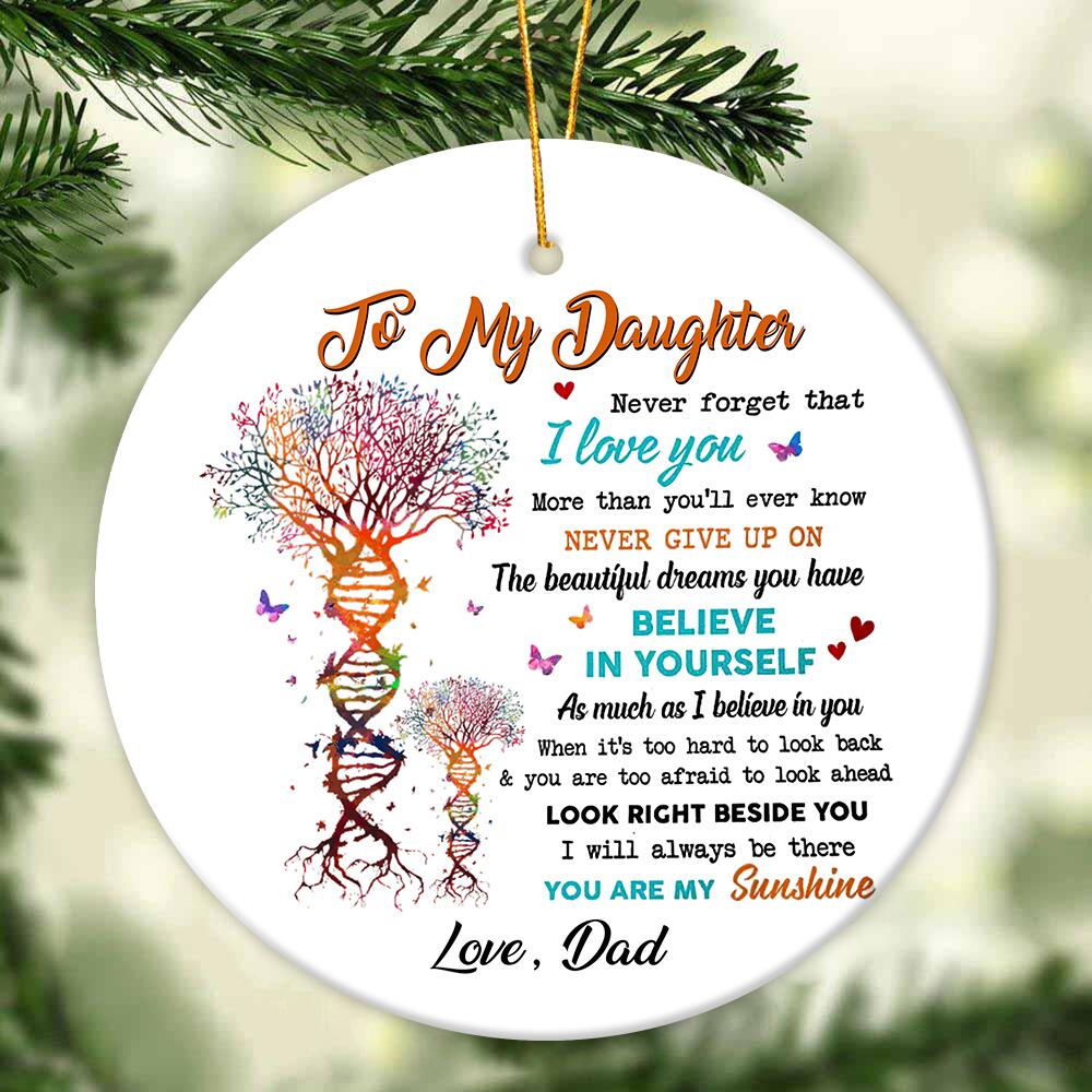 Gift For Granddaughter/Daughter - You Are My Sunshine - Ceramic Ornament