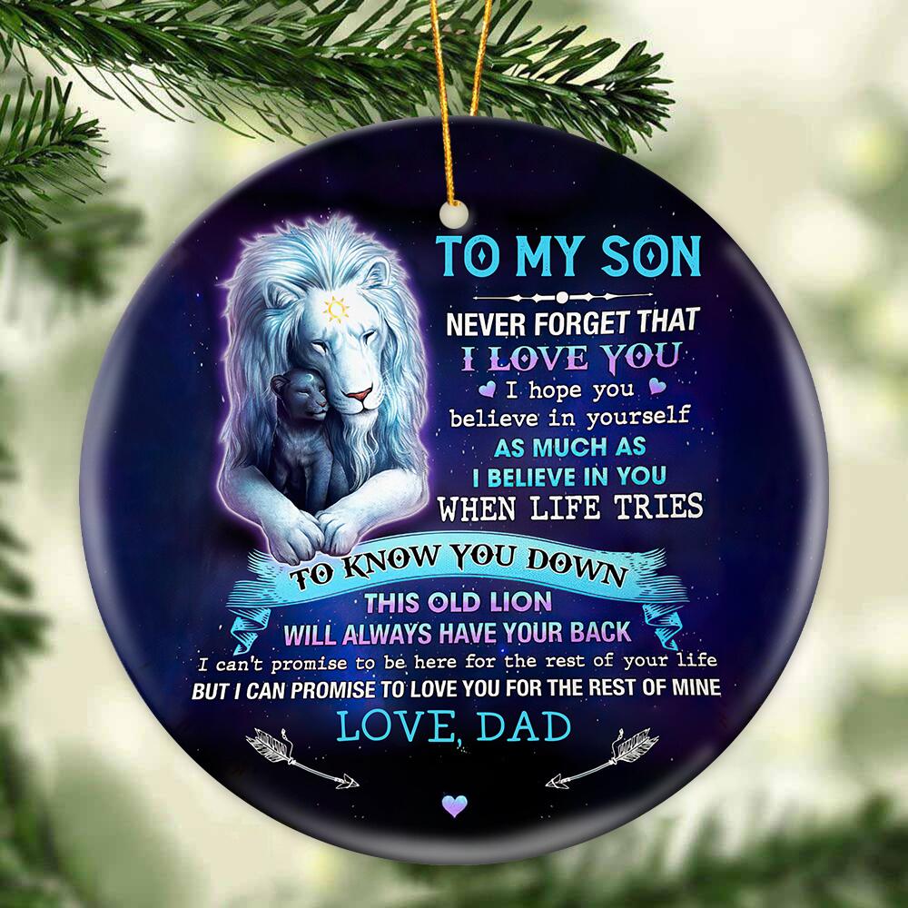 Gift For Grandson/Son - Believe in Yourself - Ceramic Ornament