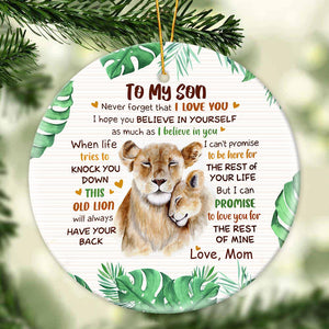 Gift For Grandson/Son - I Believe in You - Ceramic Ornament