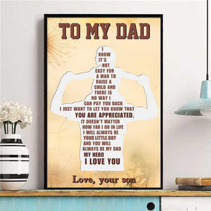 Son To Dad - You Will Always Be My Dad,My Hero - Poster