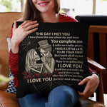 Load image into Gallery viewer, Gift For Couple - Skeleton Skull Couple The Day I Met You - Pillow
