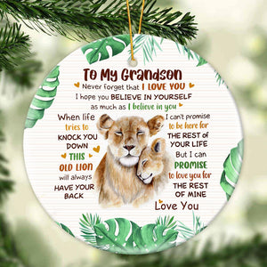 Gift For Grandson/Son - I Believe in You - Ceramic Ornament