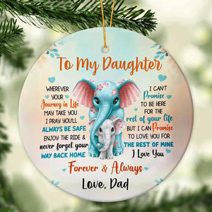 Gift For Granddaughter/Daughter - Never Forget Your Way Back Home - Ceramic Ornament