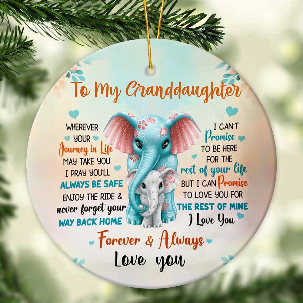 Gift For Granddaughter/Daughter - Never Forget Your Way Back Home - Ceramic Ornament