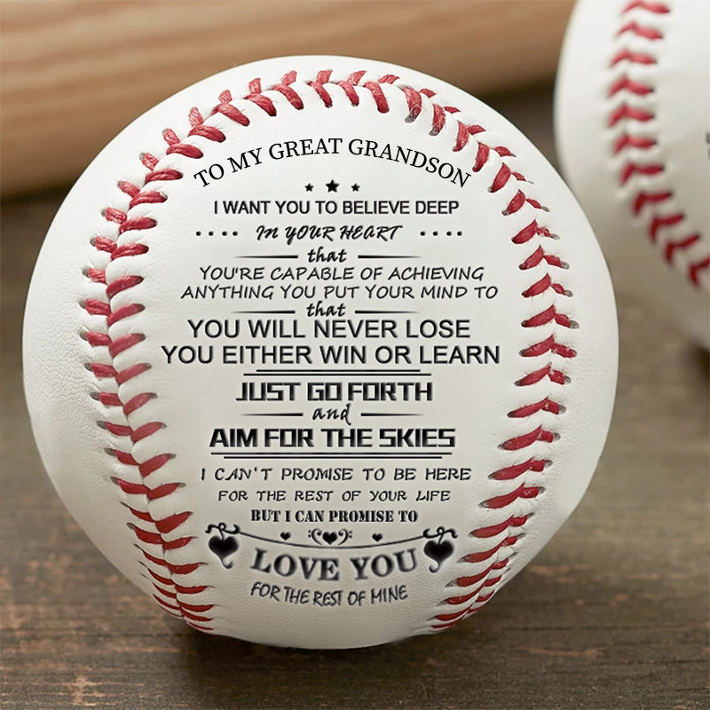 To My Great Grandson - You Will Never Lose - Baseball