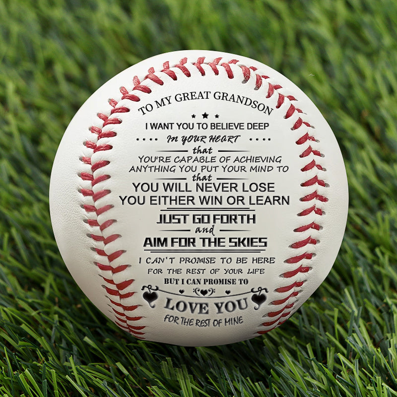 To My Great Grandson - You Will Never Lose - Baseball