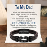 Load image into Gallery viewer, To My Dad - You Are The First Man I Ever Loved - Men Braided Leather Bracelet
