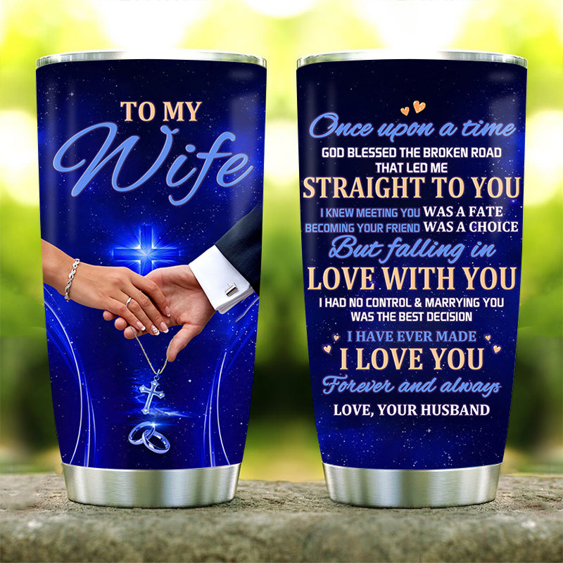 To My Wife - Once Upon A Time Couple Glitter Tumbler