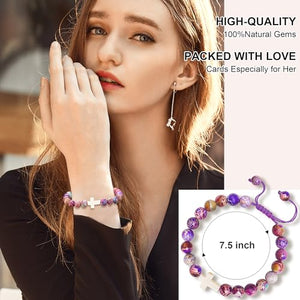 Christian Cross Bracelet for Teens & Women - Easter Basket Stuffers