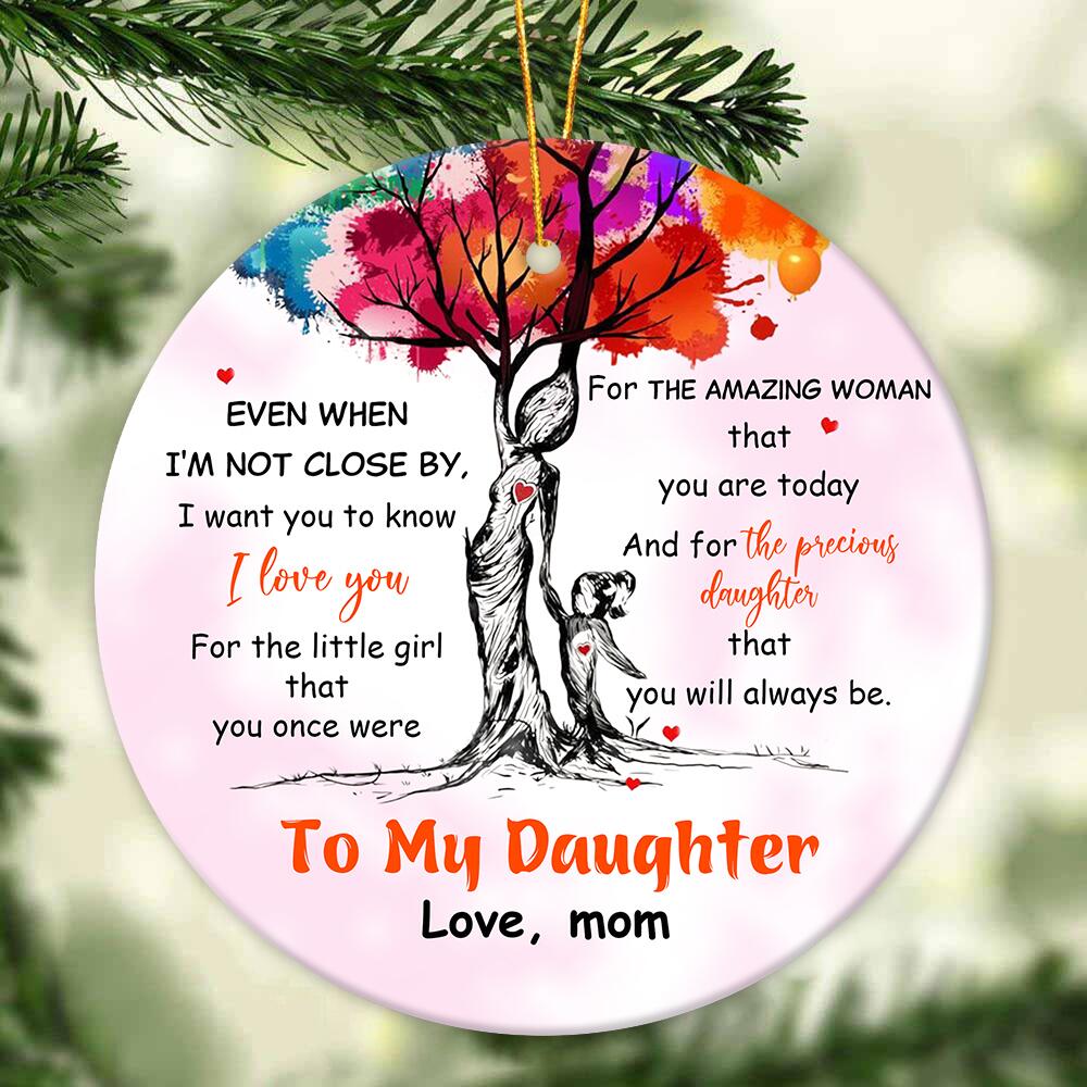 Gift For Granddaughter/Daughter - For The Amazing Woman - Ceramic Ornament