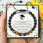 Load image into Gallery viewer, Men’s Cross Bead Bracelet – 5th Grade to College Gift with Card
