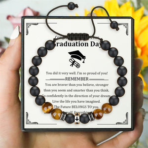 Men’s Cross Bead Bracelet – 5th Grade to College Gift with Card