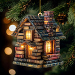 Load image into Gallery viewer, Books House Ornament, Bookish Ornament, Perfect Gift For Book Lovers
